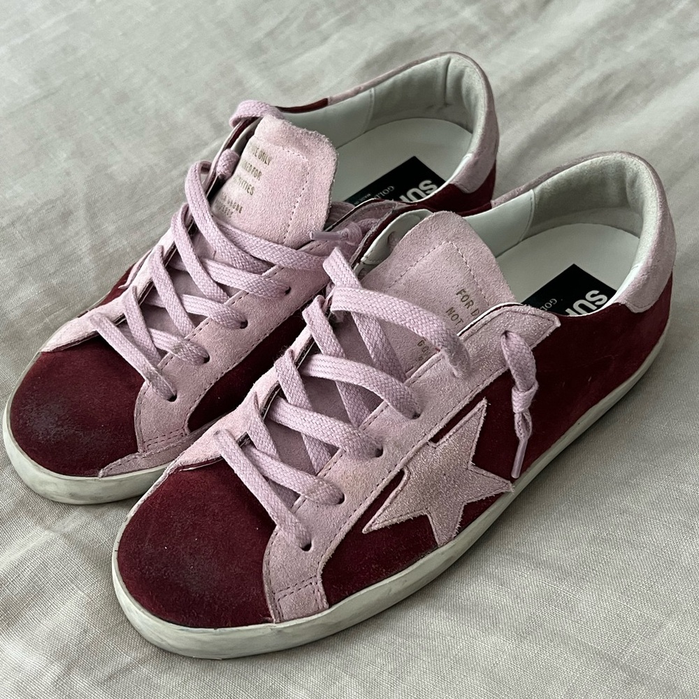 Pink and Burgundy Women's Sneakers